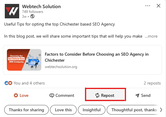 Repost Icon - How to Repost On LinkedIn