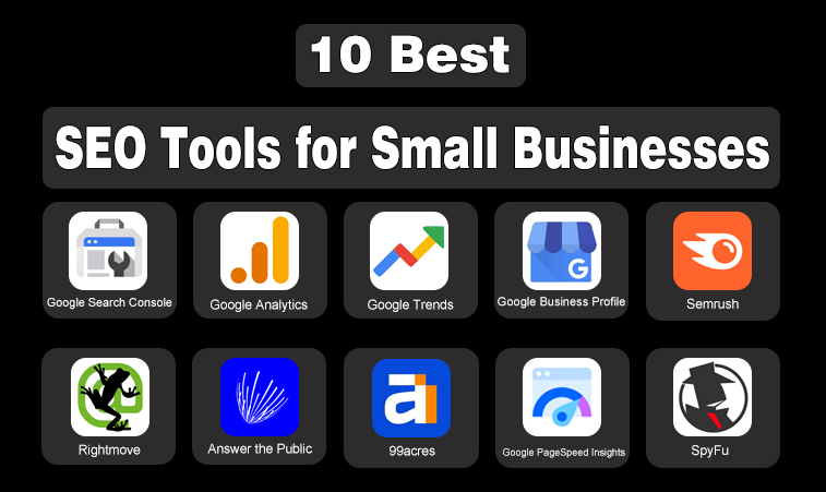 Logos of 10 Best SEO Tools for Small Businesses
