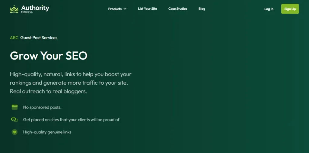 Homepage of Authority Builders