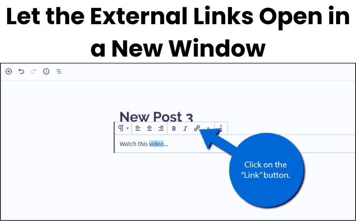 Let the External Links Open in a new Window