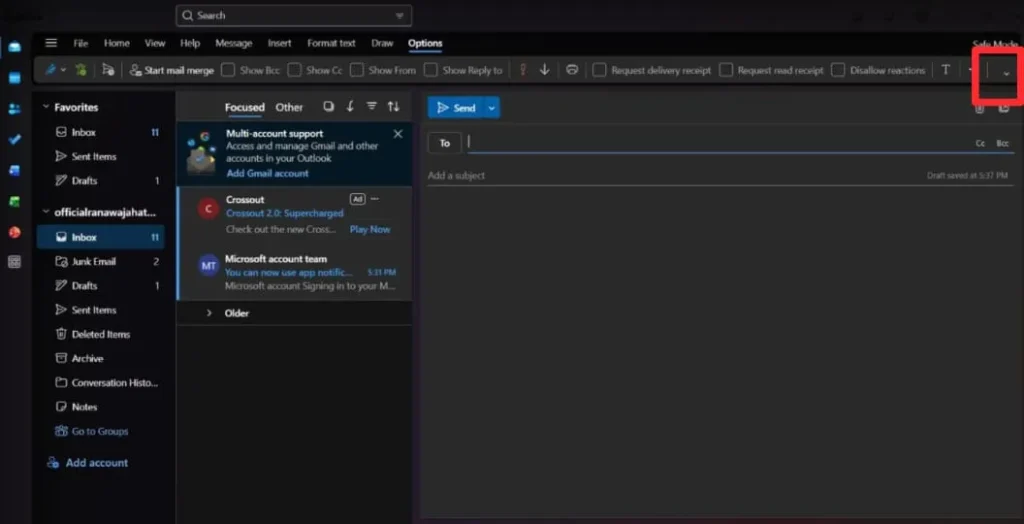 Click on the switch layouts