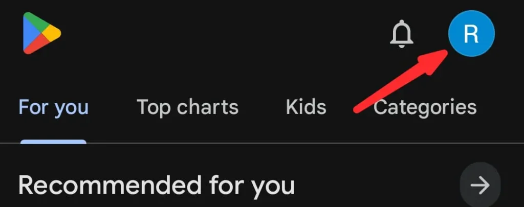 Click on your profile picture