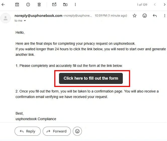 Open the verification email