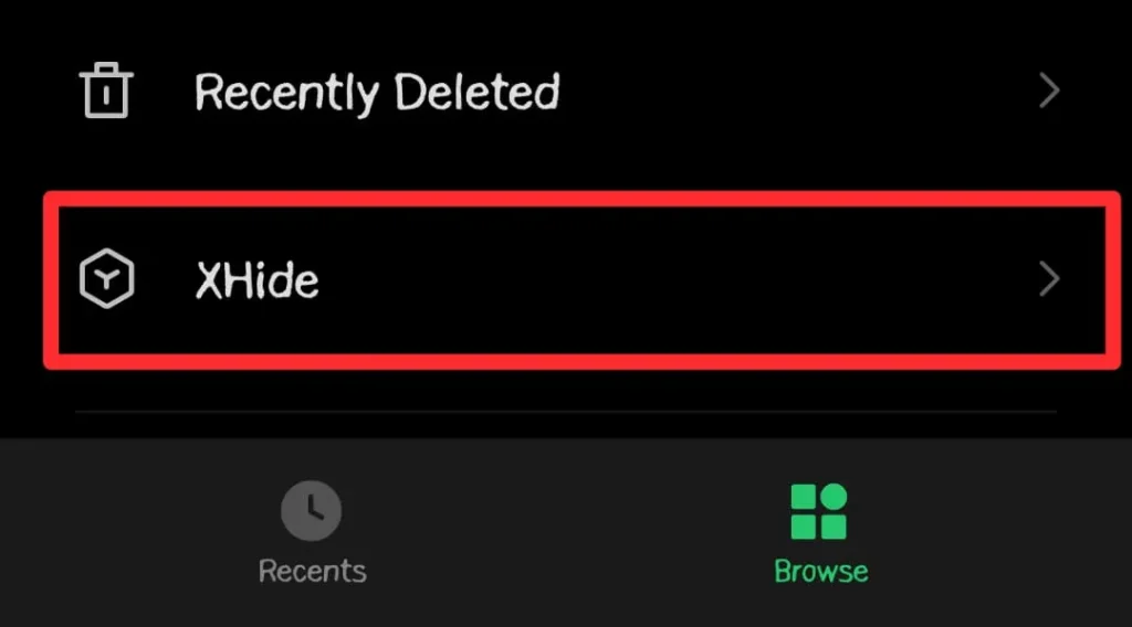 Find the Hidden button or other built in hide feature