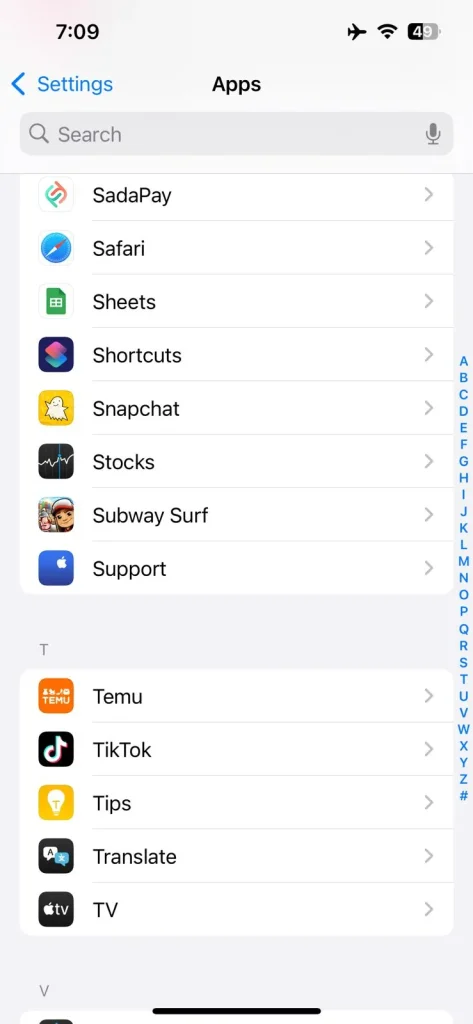 Find and tap Safari