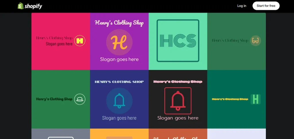 Logos made with Hatchful for Henry’s Clothing Shop