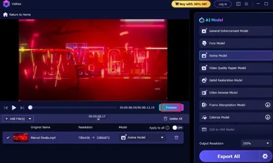 Preview of AI enhanced video