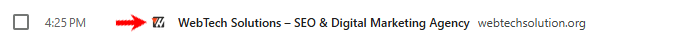 Webtech Solutions Favicon in history section
