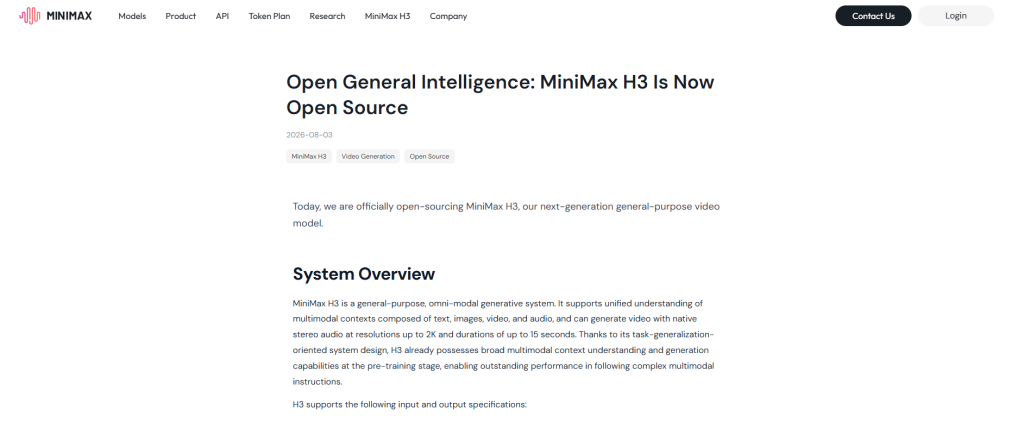MiniMax H3