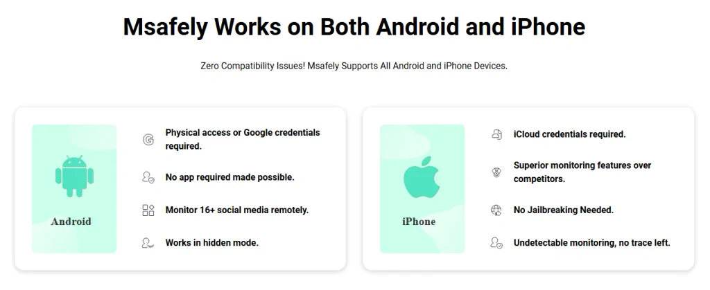 Msafely works on both Android and iPhone