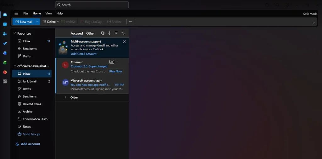 New Email in Outlook Desktop