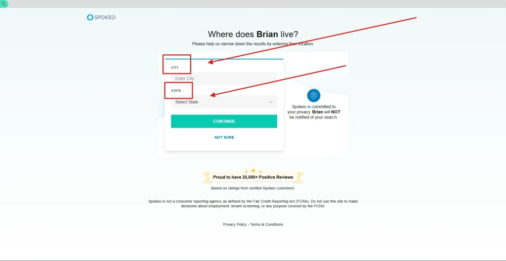 Step 2 showcasing how to use spokeo (Step by Step)