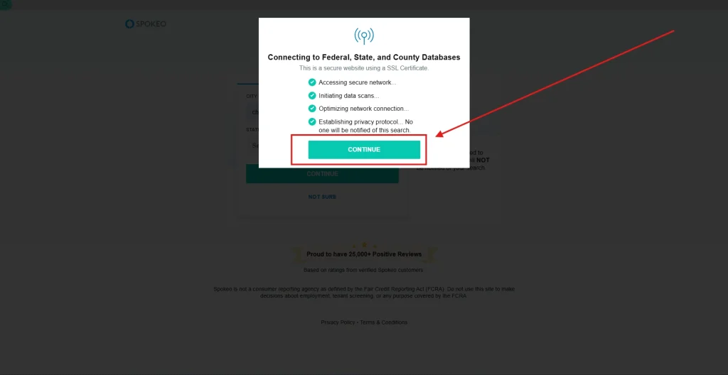 Step 3 showcasing how to use spokeo (Step by Step)