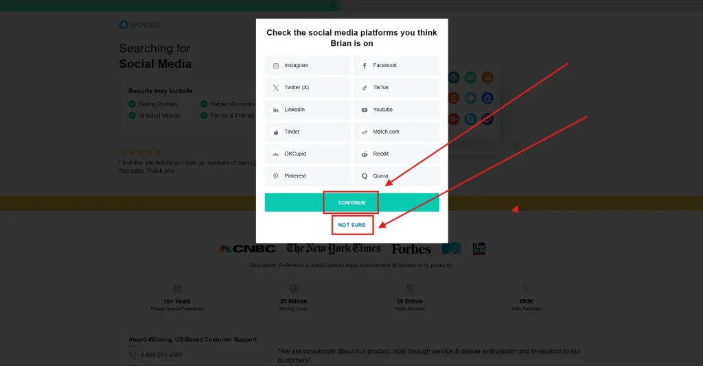 Step 7 showcasing how to use spokeo (Step by Step)