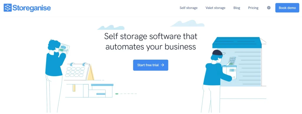 Homepage of Storeganise