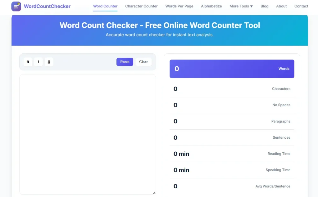 Word Count Checker