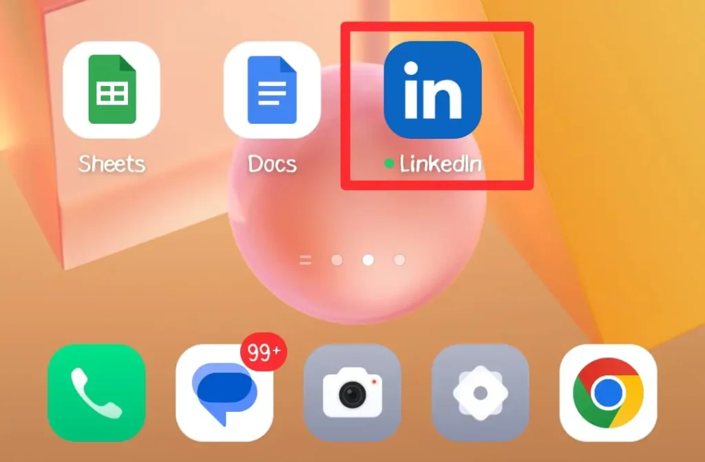 click on the LinkedIn