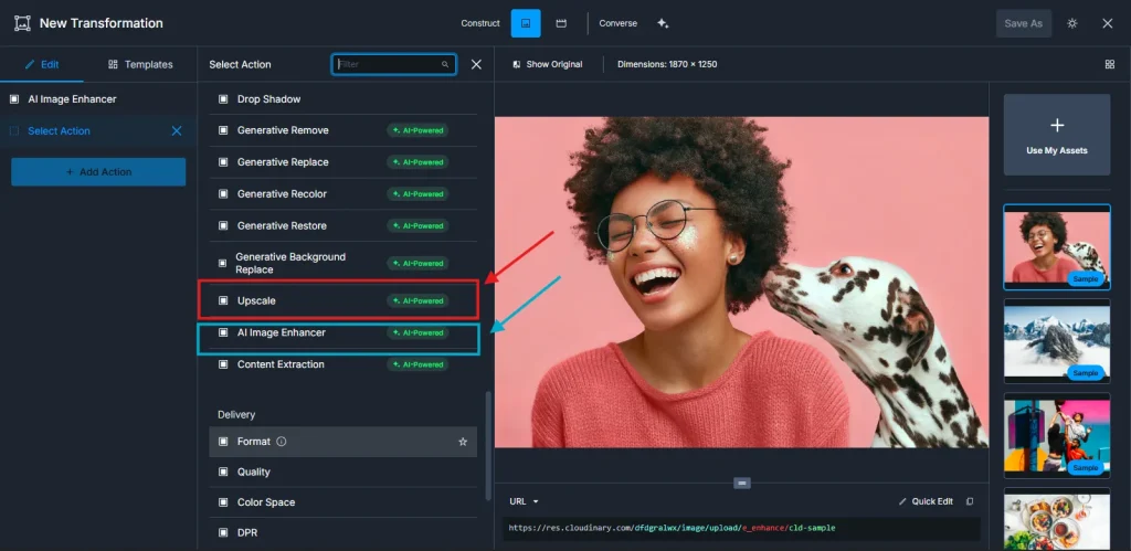 enhance and upscale the image