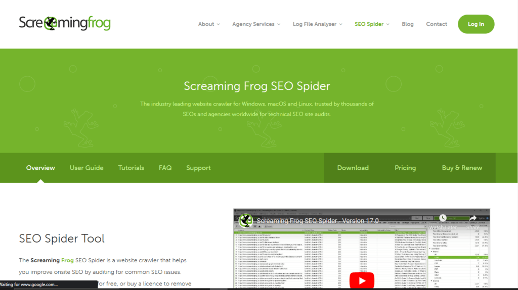 Screaming Frog - Ultimate Site Crawler