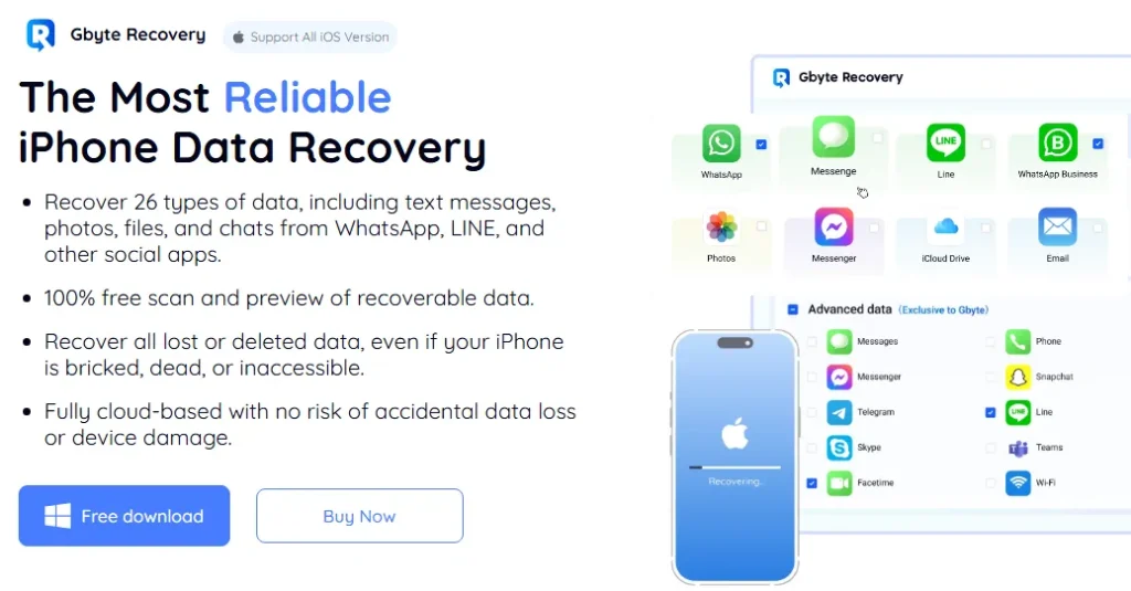 Gbyte iPhone Data Recovery Software