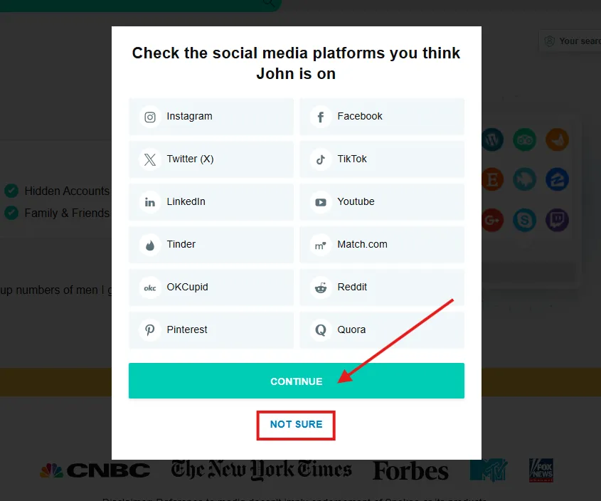 select the social media