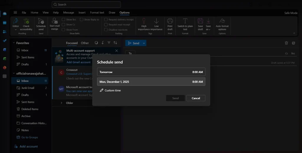 select your desired date