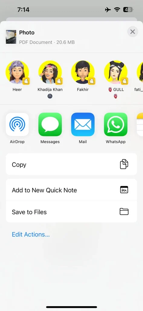 share the PDF directly